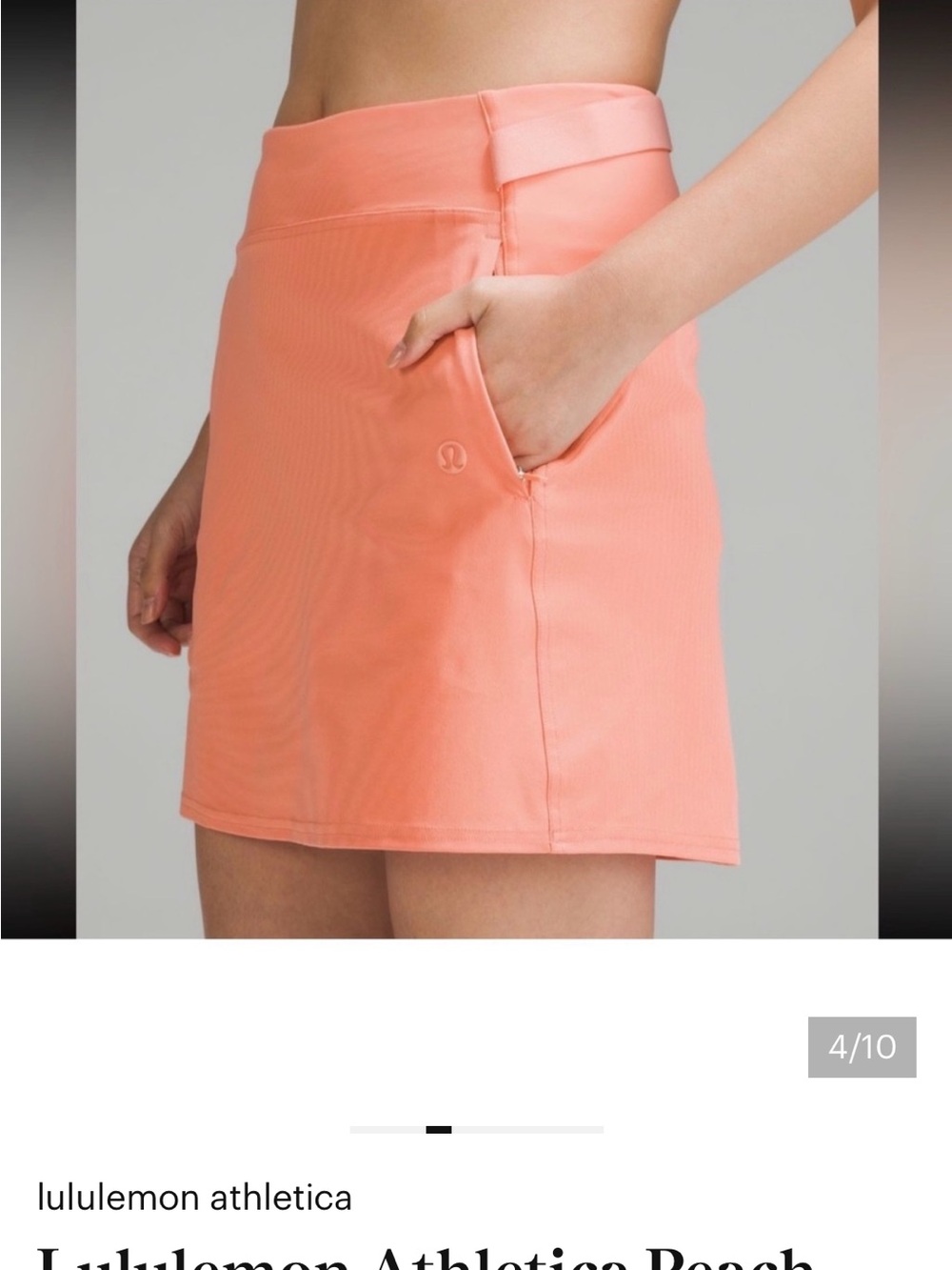 lululemon athletica coral-pink athletic mini skirt